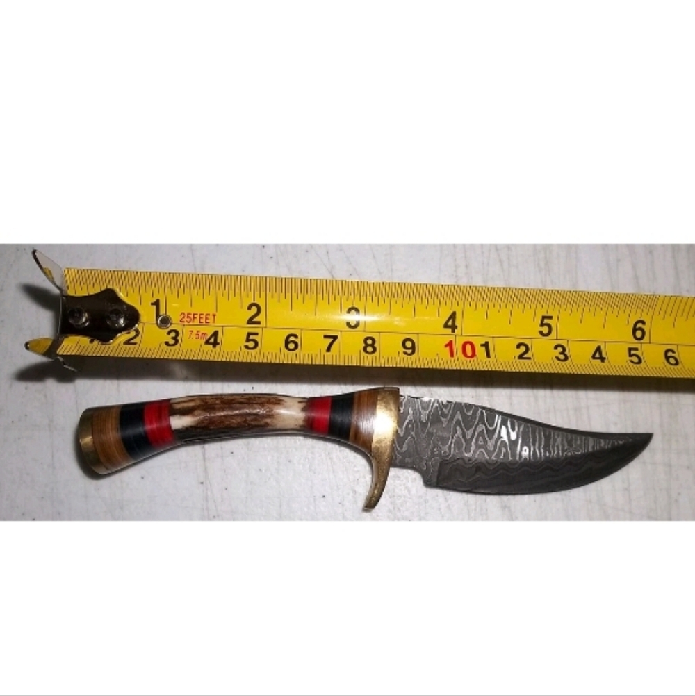 BEAUTIFUL CUSTOM HAND MADE DAMASCUS STEEL Knife by Don & Barbara Glatz -USA Made